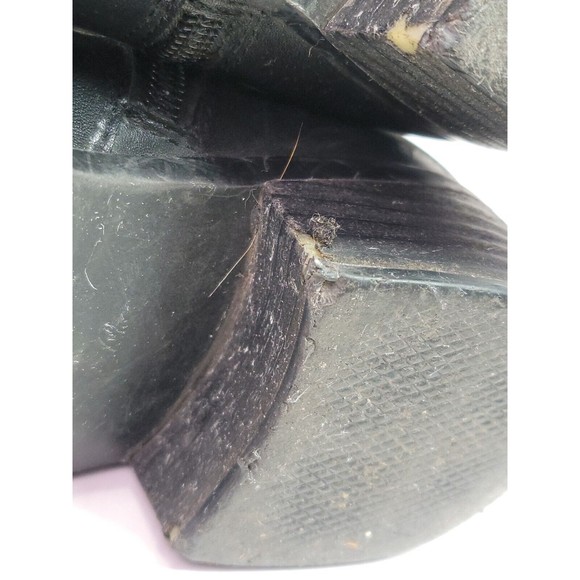 Steve Madden Black Leather Zip Ankle Boots Womens Size 7 Gothic Biker Ladies - Picture 13 of 16